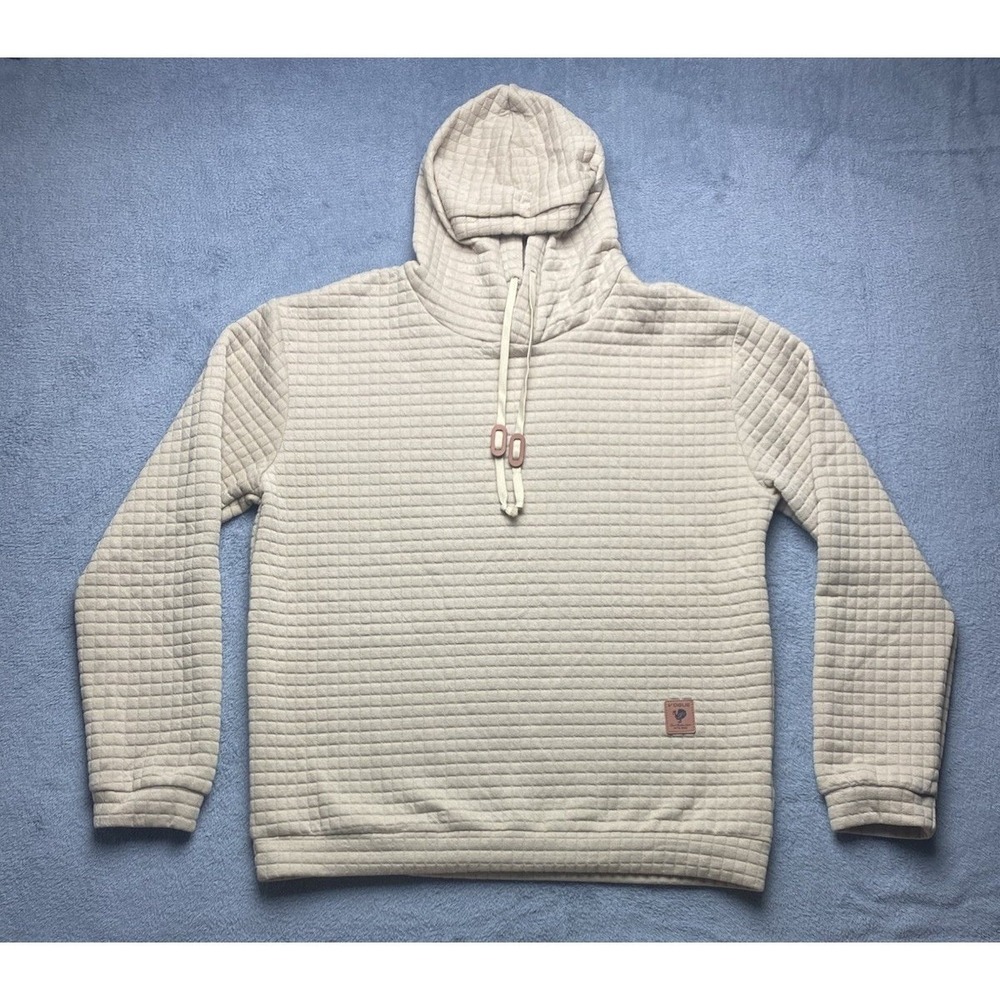Vogue Sport Fashion Hoodie Size XL Beige Quilted Very‎ Soft 100% Polyester